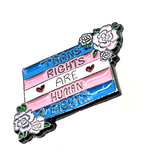 SNS Components Anstecknadel 'Trans Rights Are Human Rights Transgender' Transsexueller Stolz, Mehrfarbig, Metall, Emaille, LGBT, Pin