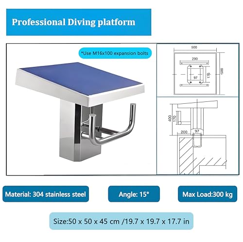 Plateforme de plongeon professionnelle robuste avec rambarde de sécurité