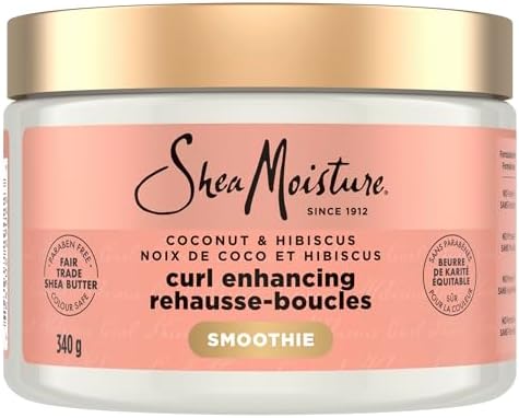 SheaMoisture Curl Enhancing Smoothie deep conditioning Coconut & Hibiscus hair treatment with Silk Protein & Neem Oil 340g