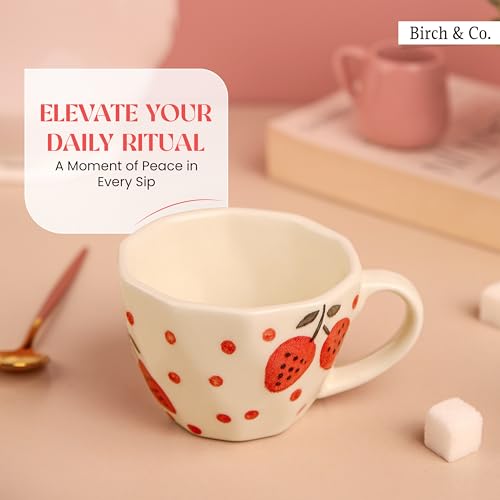 Image of Cups & Mugs - Coffee Mugs Set of 2 - Tea Cup - Ceramic Coffee Cup, Elegant Gift Pack, Microwave and Dishwasher Safe, Stylish Modern Design for Home & Office,RedRush Cup