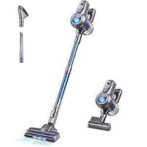 Greenote Akku Staubsauger, 23000PA Staubsauger Kabellos 4 in 1, 200W mit doppeltem Digitalmotor LED Elektrobürste…