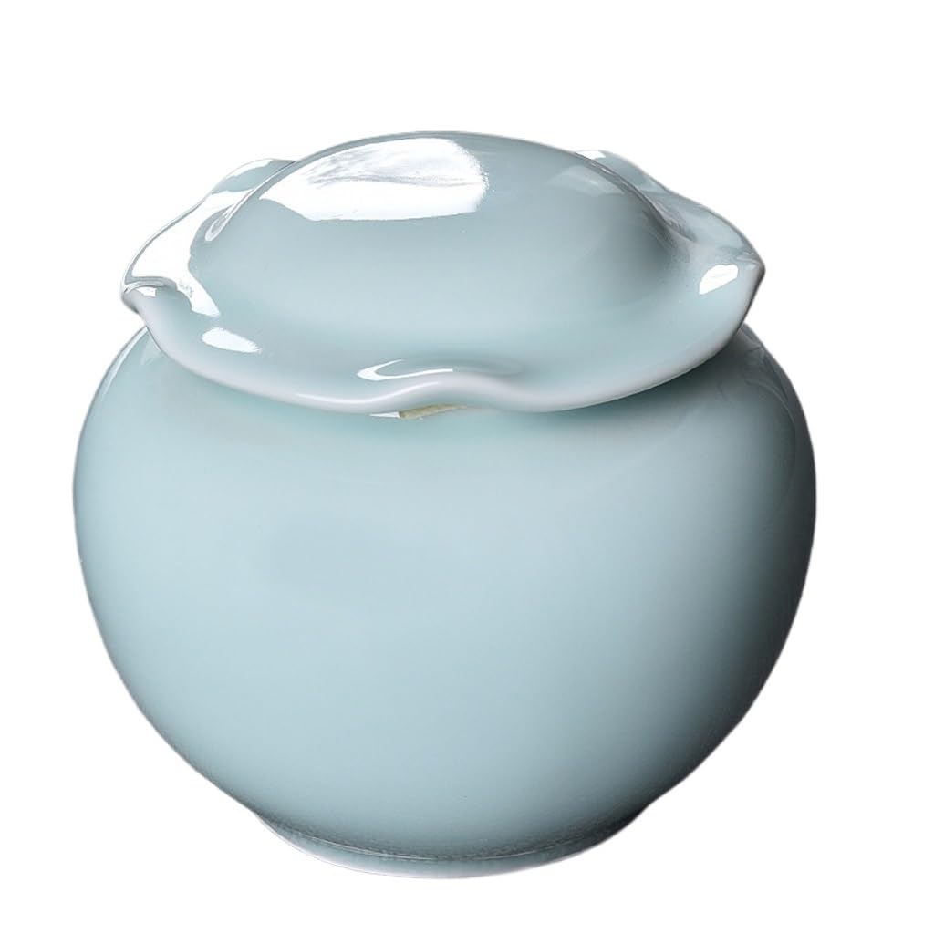 Pojemnik na herbatę Celadon Leaf Tea Can, Herbata w puszce, Puszka do przechowywania, Ceramiczny zestaw do przechowywania herbaty w domu Zestaw do przechowywania herbaty Słoik do przechowywania herbat