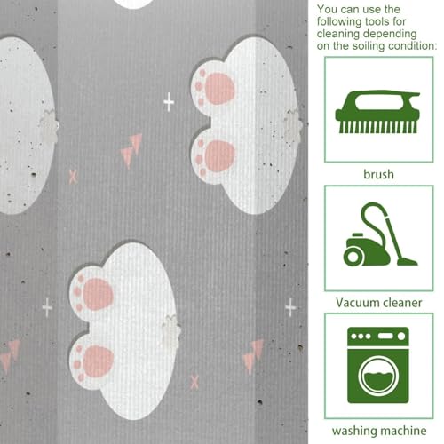 Alfombrillas de cocina lavables con estampado original de conejos 5