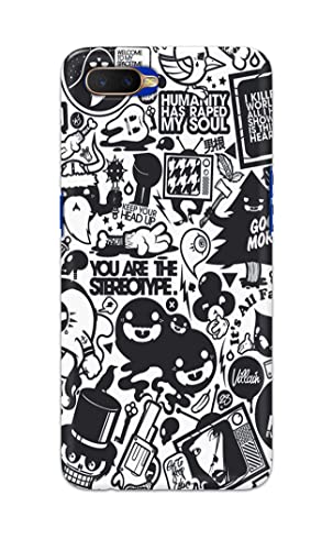 Image of Printed Hard Back Cover Case for Oppo K1 Back Cover (Mixed Cartoon) -1302