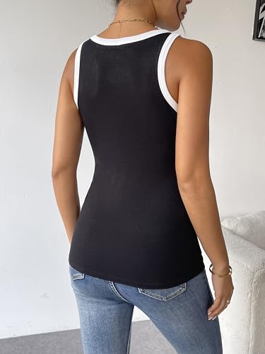 Zeagoo Womens Tank Top Racerback Crowl Neck Casual Basic Ribbed Knit Fitted Sleeveless Shirts S-XXL4