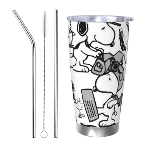 スヌーピー(1) マグカップ コーヒーカップ コンビニカップ 保冷 保温 タンブラー ステンレス製 真空断熱マグ 蓋付き 持ち運び 直接ドリップ 車用 かわいい プレゼント 600ml