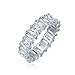 Produktbild Art Déco-Stil AAA CZ Ewigkeit Baguette Jahrestag Hochzeit Ewigkeitsring Cubic Zirkonia Verlobungsring Sterling Silber