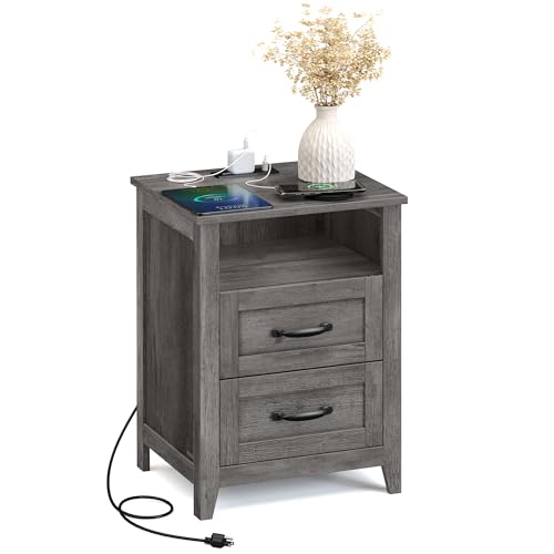 VASAGLE LIRY Farmhouse Nightstand