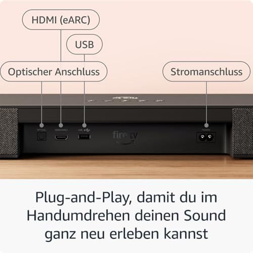Amazon Fire TV-Soundbar Plus | 3.1-Kanal-Sound, All-in-one-Design, Dolby Atmos, DTS:X, auch ideal für Dialoge geeignet – Ansicht 6