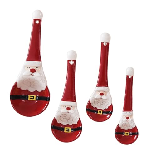 ZUNOXAZ セラミック 計量 スプーン スプーン ベーキング かわいい 磁器 調理 食品 必需品 クリスマス 計量 クリスマス 調理