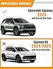 KINGGERI Lockable 220LBS Roof Rack Cross Bars Compatible with Chevrolet Chevy Equinox 2025(not for EV) with Raised Rails, Aluminum Heavy Duty Crossbar Anti-Theft Metal Black Matte Powder Non-Corrosion