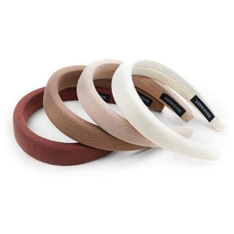 JOYOYO 4 Pcs Padded Headbands Stretchy Head Bands Hair Accessories Women Headbands for Women Wide Plain Headbands, Soft Sponge Headbands Outdoor Hair Accessories for Women and Girls Cover