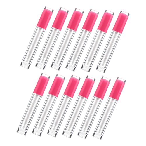 Didiseaon 12 Piezas Tubo Vacío De Brillo De Labios Pequeña Estrella Colgante De Decoración Máscara Para Dormir Cilindro Transparente Juguetes De Larga Estaño Paquete El Plastico Rosy