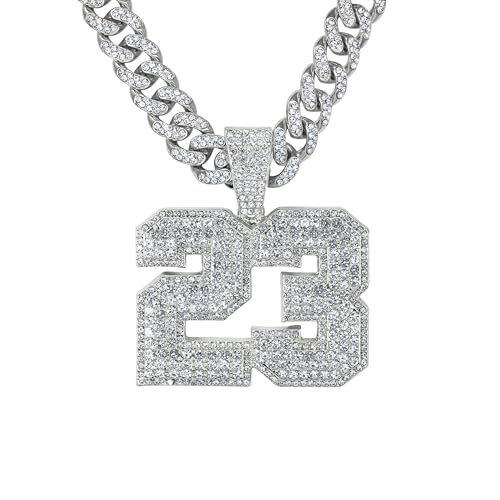 ICE STAR Men’s Large Iced-Out Basketball Pendant Necklace – 24-Inch Cuban Chain, Hip Hop Streetwear Jewelry, Gift for Him