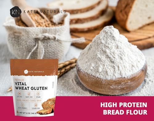 Kate Naturals Vital Wheat Gluten For Bread Making, Baking Additive & Seitan. Compatible With Bread Machine thumb #4