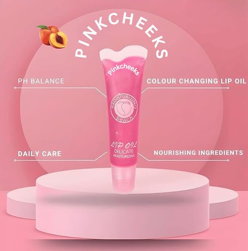 Image of Cute Lip Gloss & Lip Oil Combo Set of 4 for Girls & Teens | Pink & Clear Tinted Glosses | Hydrating, Non-Sticky Shine | Aesthetic Makeup Gift Set