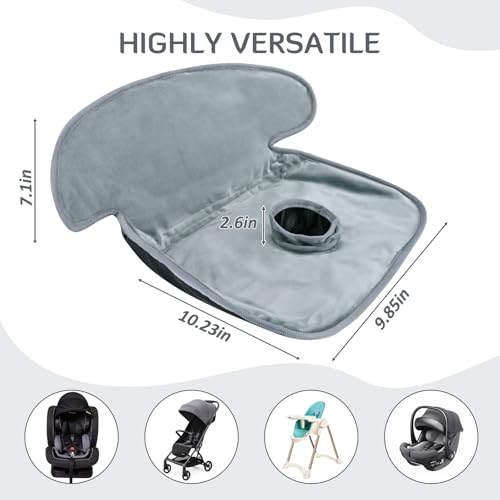 Image of INFANZIA Dry Seat, Car Seat Protector Waterproof Carseat Liner Potty Training Toddlers, Baby and Infants, Piddle Pad for Carseats Strollers (Black and Gray, 2-Pack)