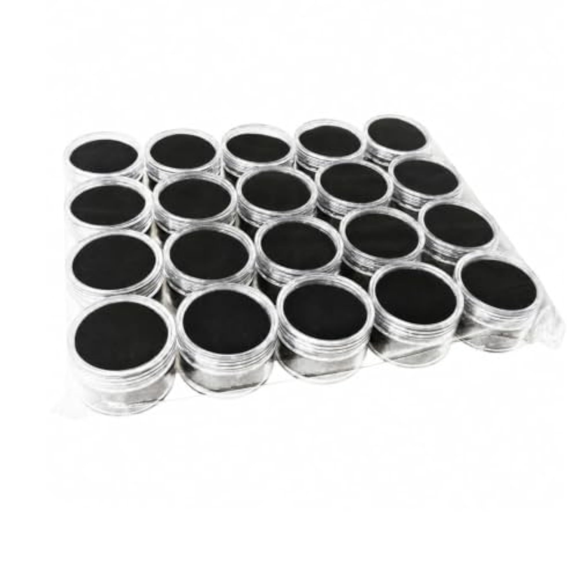 20 Pieces Low-Profile Cosmetic Storage Jars Stackable