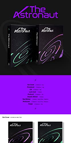 BTS JIN The Astronaut 1st Single Album CD + Folding Poster on Pack + Photobook + Lyric Card + Postcard + Graphic Sticker + Seal Sticker + Photocard + Tracking (Version 01)