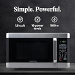 Farberware Countertop Microwave 1100 Watts, 1.6 cu ft - Smart Sensor Microwave Oven With LED Lighting and Child Lock - Perfect for Apartments and Dorms - Easy Clean - Stainless Steel - Image 2