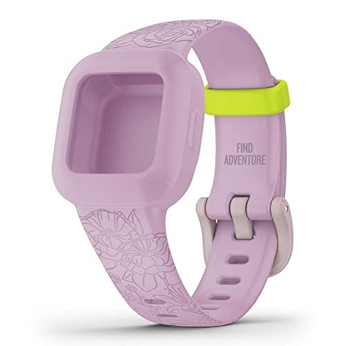 Garmin Accy Bands Jr3-Lilas Bracelet de Rechange Vivofit Jr.3 Adulte Unisexe, Lilac Floral, s