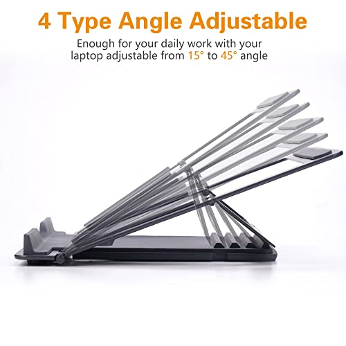 Laptop-Stand-for-DeskBlack-Adjustable-Aluminum-Portable-Laptop-Holder-Metal-Computer-Stand-4-Angle-Anti-Slip-Compatible-with-9-to-17inch-Laptop
