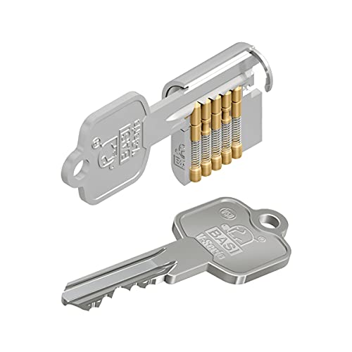 BASI | 2er SET V50 Profil-Kurzzylinder 27/27 mm | Gleichschließend | Profilzylinder | Türzylinder...