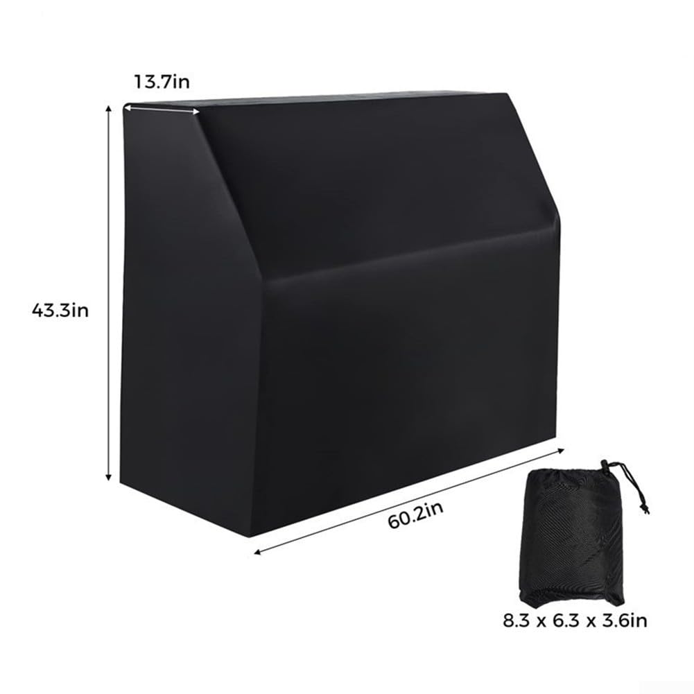 Housse de protection anti-poussière pour piano droit, fabriquée en tissu Oxford 420D, excellente résistance à l'humidité et à la poussière, ajustement réglable (153 x 65 x 110 cm)