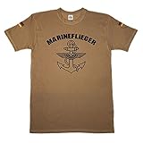  Copytec BW Tropen Marineflieger Marine Bundesmarine MFG Flynavy Wappen Abzeichen Emblem Tropenhemd Tropenshirt Unterhemd Bundeswehr KSK ISAF Reservist Deutschland Fahne Flagge (Herren XXXL, Khaki)