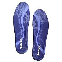 Szdxuw Comfort Memory Foam Insoles - Women Men Kids Cut to Insoles, Cushioning Super Soft Insole for Sports Shoes, Trainers, Sneakers, Walking Boots, Work Shoes Replacement Shoe Inserts Blue Men