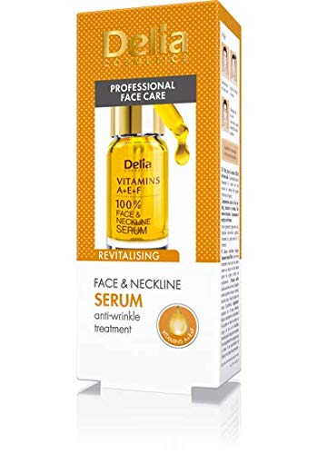 Delia Cosmetics Revitalising Face & Neckline Serum with Vitamins A plus E plus F 10ml