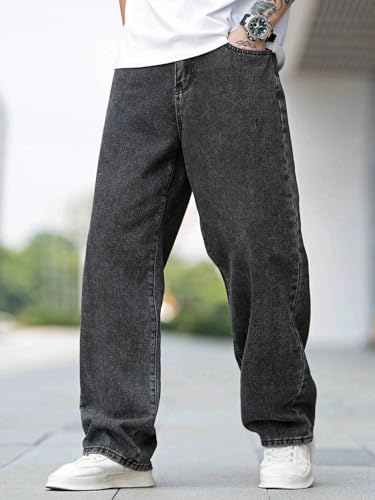 Image of Boot Leg Mid Rise Dark Grey Men Denim Jeans (BTL-LVR-01-103)