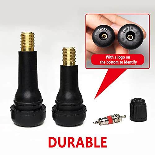 4Pcs Tr413/Tr414 Snap-In Valve Stems For Tubeless Valve(0.453"/11.5Mm Rim Holes) Extension Tubeless Valve Stems Fit Car,Trucks,Trailers,Atvs And Motorcycles (Tr414/4Pcs) #TOP6