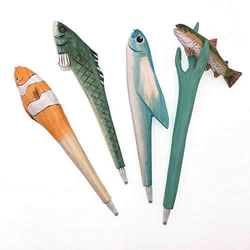 Bolígrafo de madera con tinta gel, diseño animales miniatura 2