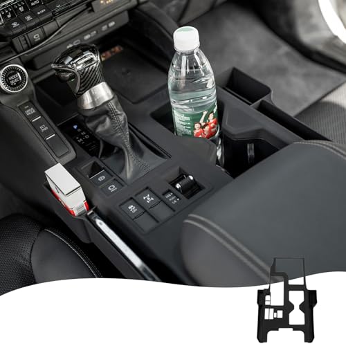 Console Storage Box for 2024-2025 2026 Toyota Land Cruiser 250 1958 Prado LC250 J250 Central ABS Cup Holder Wireless Charger Seat Organizer Interior Modification Accessories (Black)