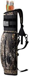 G4Free Archery Deluxe Canvas Back Arrow Quiver Hunting Target Arrow Quiver
