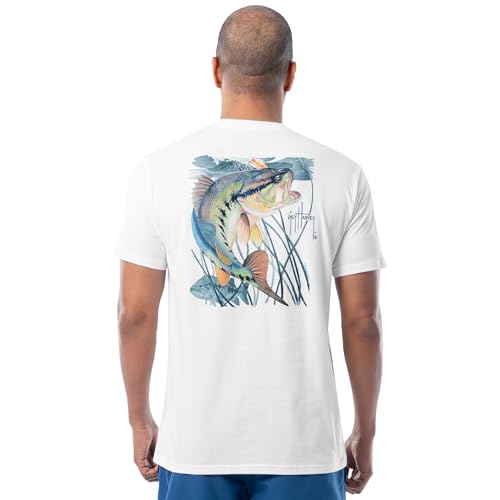 Guy Harvey Men’s Short Sleeve Lightweight Cotton Fishing Graphic T-Shirt
