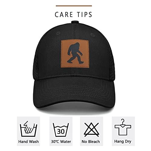 Image of Mens Hat Snapback Trucker Hats Outdoor Gifts for Men Dad Husband Father's Day Leather Pattern Baseball Cap