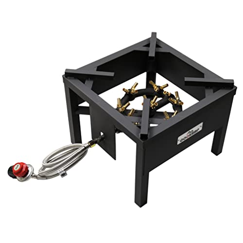 Cookamp Jet Burner 23 Tips Outdoor Propane Gas Cooker With 0-10 Psi Adjustable Regulator And Steel Braided Hose Sa1723 #TOP5