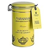 Fabricado en la Toscana. Galletas de jengibre y limón hechas a mano de Marabissi en lata de metal - 1 x 200 gramos