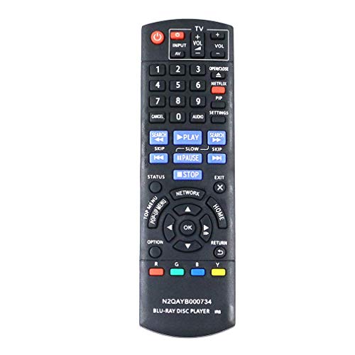 VINABTY N2QAYB000734 Replacement Remote Control for Panasonic Blu-Ray Disc Player DMP-BD77 DMP-DBS100 DMPDB87PK DMP-BD87 DMP-BD871 DMPBD871