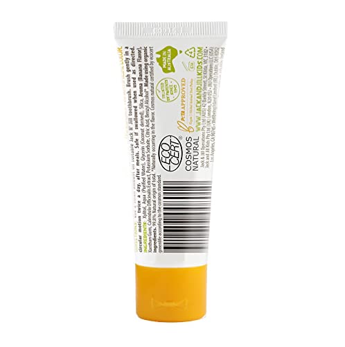 Image of Jack N Jill Natural Toothpaste, Banana & Blackcurrant, 1.76 oz (Pack of 2)