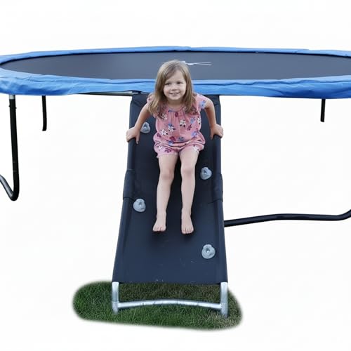 Trampoline Pro The Original Trampoline Slide and Climber Universal Trampoline Ladder Alternative Heavy Duty Steel Construction Fold and Stow Safely Easy to Climb & Slide (Trampoline Climber)