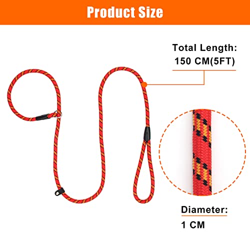 Dog Slip Lead, Extremely Durable Strong Dog Training Leash Rope, 150 cm Long Adjustable Pet Lead Leash For Small Medium Dogs (10-80 lbs) - Image 3