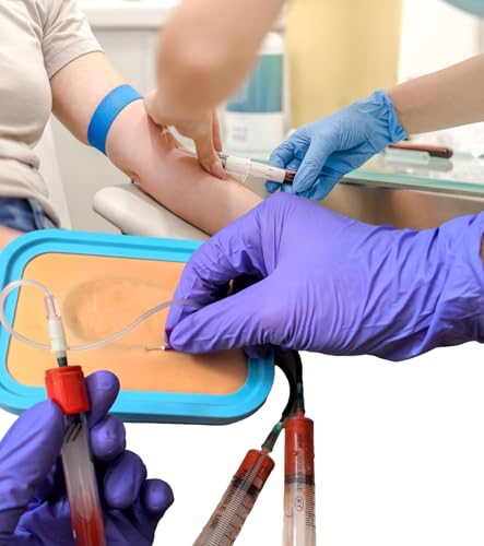 Image of IV Insertion Practice Kit with Injection Practice Pad,IV Start Pad for Nurses,Venipuncture Kit for Medical Student to Injection Training