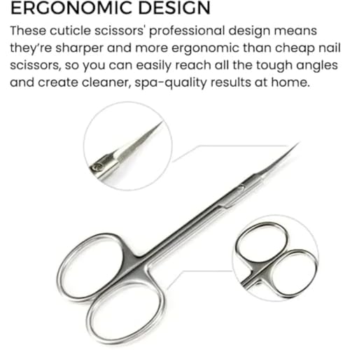 Outils de manucure professionnels avec ciseaux à cuticules en acier, BH01 - 3