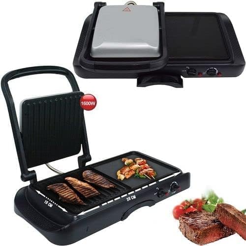 Fipka-DSP-KB1050-Sandwich-Maker-With-Grill-1600-Watt-Black-Silver