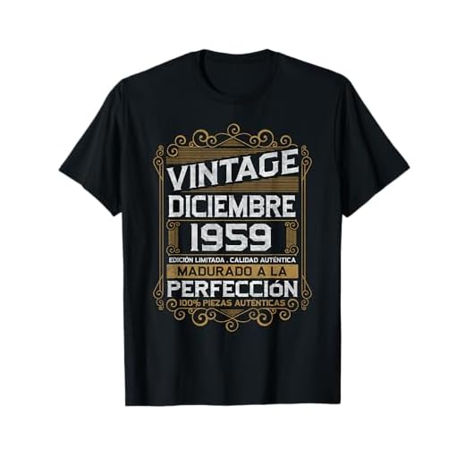 Diciembre 1959 Vintage Regalo 65 Años Cumpleaños Hombre Camiseta