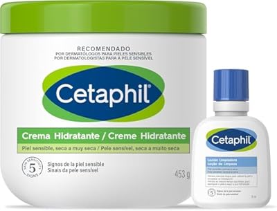 Cetaphil Rutina Cuidado Piel Sensible Set: Crema Hidratante 453g + Loción Limpiadora Mini 29ml