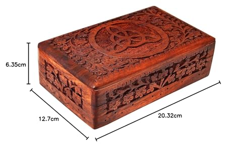 Ajuny Handmade Antique Wooden Jewelry Box | Hand carved Multipurpose Keepsake Rosewood Storage Ladies Retro Travel Mini Organizer | Vintage Decorative Chest Trinket Holder Gift - Cosy Home Interiors Ajuny Handmade Antique Wooden Jewelry Box | Hand carved Multipurpose Keepsake Rosewood Storage Ladies Retro Travel Mini Organizer | Vintage Decorative Chest Trinket Holder Gift - Image 10